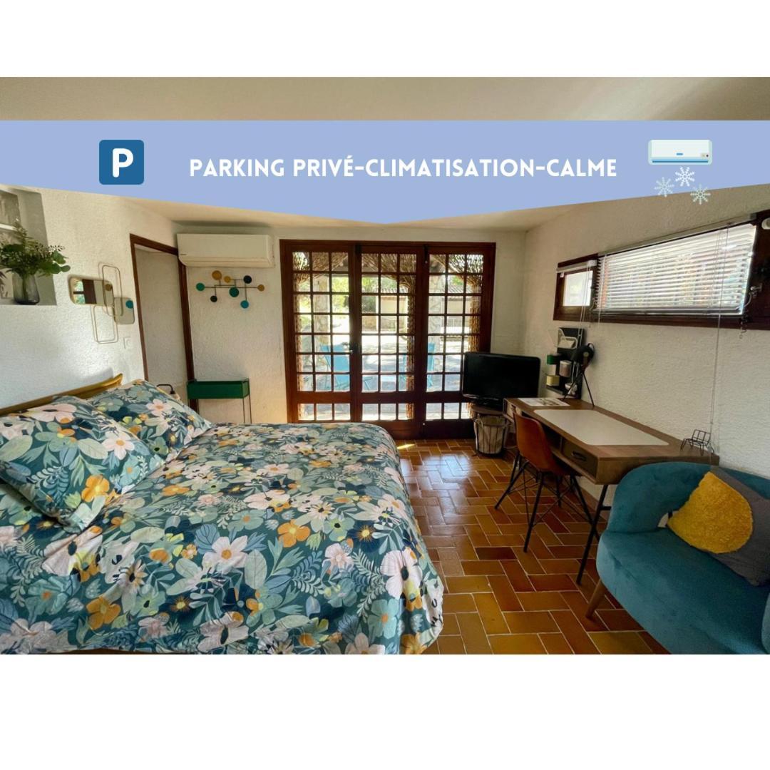 Studio Meyreuil-Terrasse-Au Calme En Campagne-Clim Exteriér fotografie
